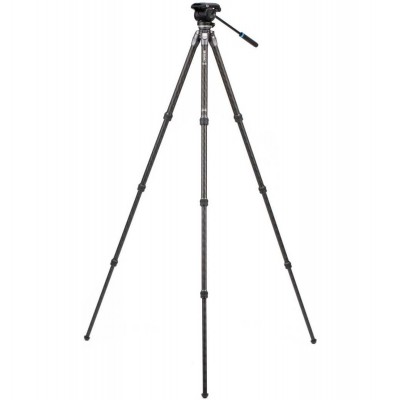 Tortoise Carbon Tripod w/ S4PRO Videokop 24C Leveling Base T