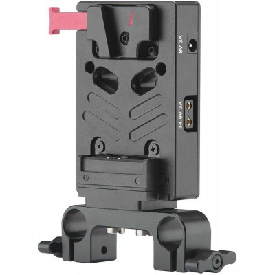 V-Mount Battery Plate w/ 15mm Rod Mount (N21-D7)