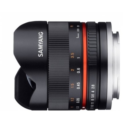 8mm F2.8 Fisheye II Canon M Zwart