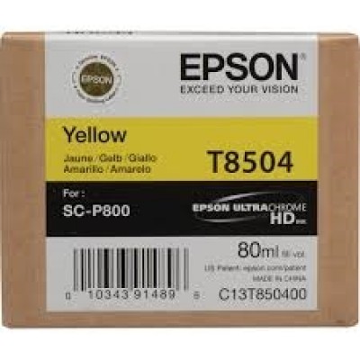 T850400 Yellow UltraChrome HD ink 80ml