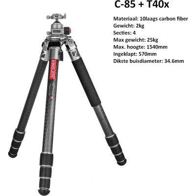 C85 Carbon Tripod + T40X