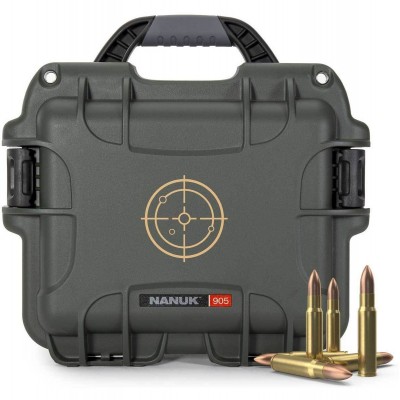 Case 905 Empty w/ Tan Target Logo Olive Interior 239x188x140