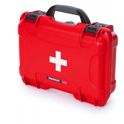 Case 909 Empty w/ First Aid Logo Red Interior 291x178x93mm