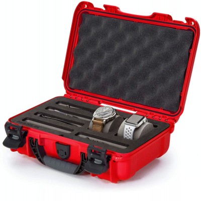 Case w/ Foam Insert  For 2 Watches And 5 Knives Red Interior