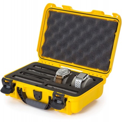 Case w/ Foam Insert  For 2 Watches + 5 Knives Yellow Interio