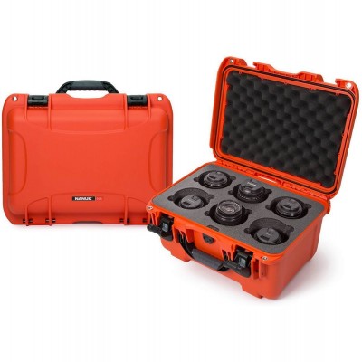 Case w/ Foam Insert For 6 Lens Orange Interior 376x246x193mm