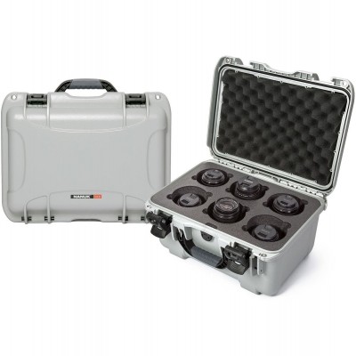 Case w/ Foam Insert For 6 Lens Silver Interior 376x246x193mm