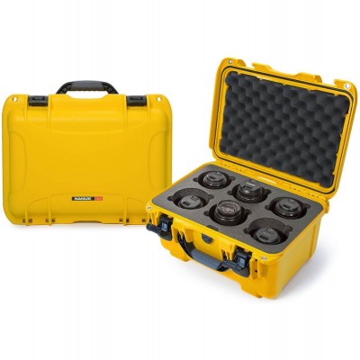 Case w/ Foam Insert For 6 Lens Yellow Interior 376x246x193mm