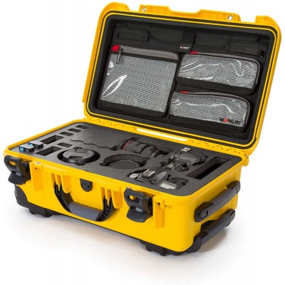 Case w/ Lid Org. w/ F For 2 Bodies DSLR Yellow Interior 521x