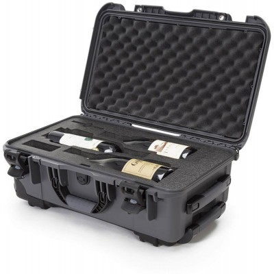 Case w/ Foam Insert For 3 Wine Bottles Graphite Interior 521