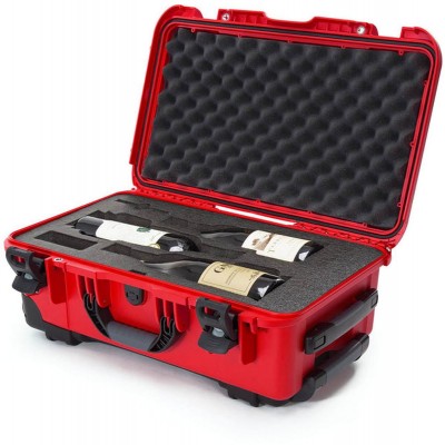 Case w/ Foam Insert For 3 Wine Bottles Red Interior 521x287x