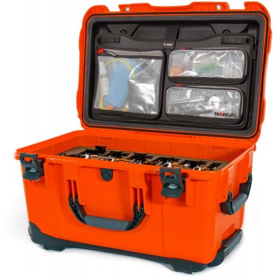 Case w/ Lid Org. w/ F For 6UP Orange Interior 546x318x295mm