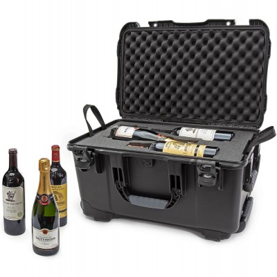 Case w/ Foam Insert For 6 Wine Bottles Black Interior 546x31
