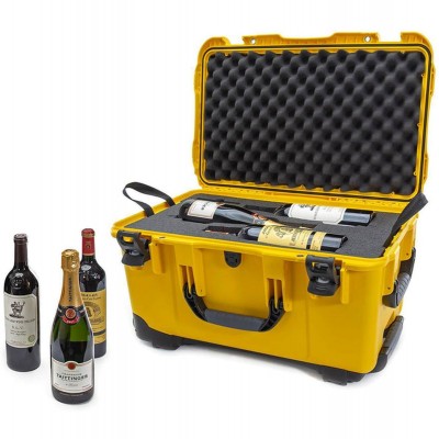 Case w/ Foam Insert For 6 Wine Bottles Yellow Interior 546x3