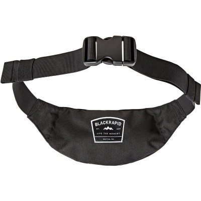 Waist Pack w/ 2 Zippered Pockets / Belt - Black