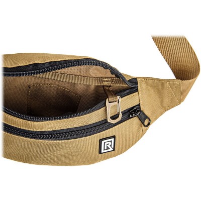 Waist Pack w/ 2 Zippered Pockets / Belt - Coyote