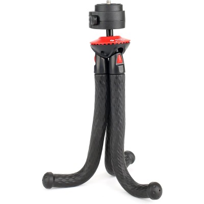 Ufo 2 Plus Black/Red Tripod w/ Phone & GoPro Mount