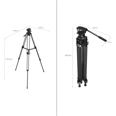 3751 Heavy-Duty Fluid Head Tripod AD-01