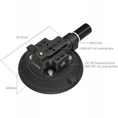 4'' Suction Cup Camera Mounting Support For Vehicle Shooting