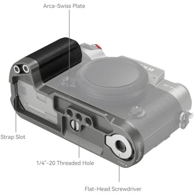 4712 Silicone L-Shape Handle For X-T50 (Charcoal Silver)