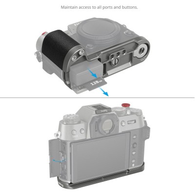 4712 Silicone L-Shape Handle For X-T50 (Charcoal Silver)