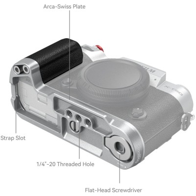 4713 Silicone L-Shape Handle For X-T50 (Silver)