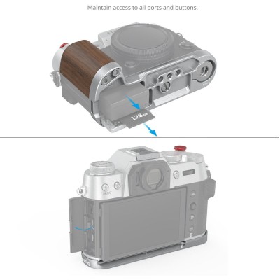 4735 Wooden L-Shape Grip For X-T50 (Silver)