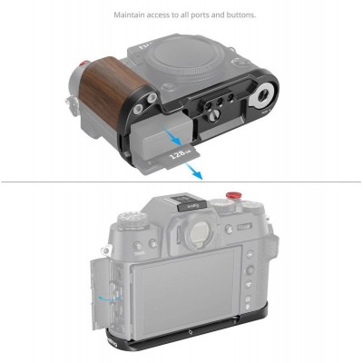 4784 Wooden L-Shape Grip For X-T50 (Black)