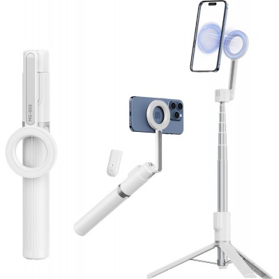 AB403 Magnetic Selfie Stick Pro White