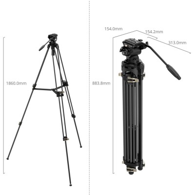 Heavy Duty Fluid Head Tripod Kit AD 01S 4686