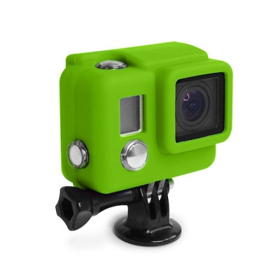 Hooded Silicon Cover Green for GoPro HD3