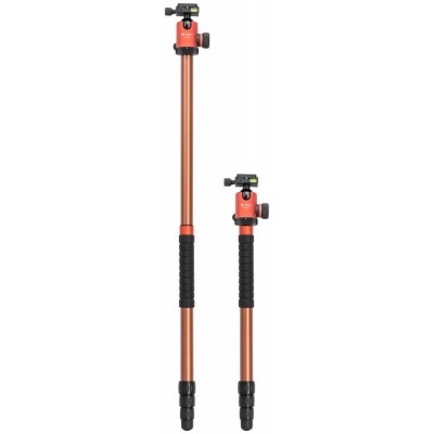 X-GO Predator Tripod w/ FPH-62Q Ball Head Orangebrown