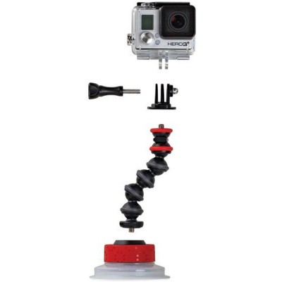 Gorillapod Suction Cup & Gorillapod Arm Black/Red