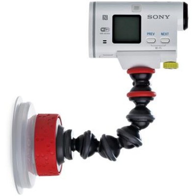 Gorillapod Suction Cup & Gorillapod Arm Black/Red