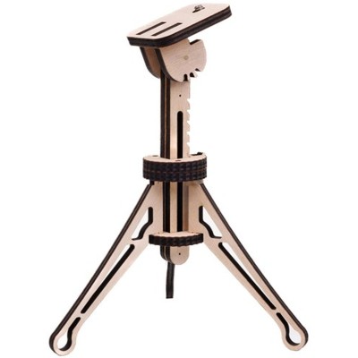 Decorative Camera Tripod Wood Light Brown