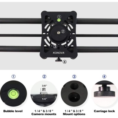 P1 80cm Carbon Camera Slider (w/ KMS-S2)