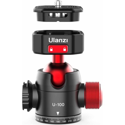 U-100 Draaibare Statiefkop w/ Ball Head (Claw Serie)